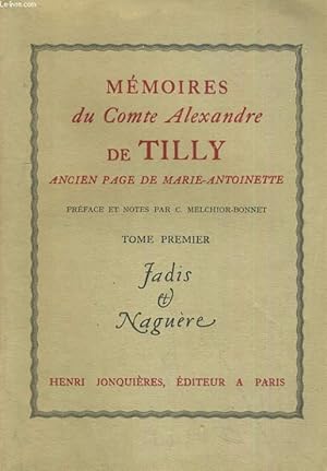 Bild des Verkufers fr ancien page de Marie-Antoinette - Tome I : Jadis et Nagure zum Verkauf von Le-Livre