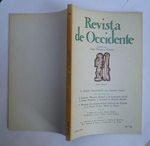 Imagen del vendedor de REVISTA DE OCCIDENTE n 82. Conversacin Con Amrico Castro. Mariona Rebull o La Burguesa Intil; Relismo y Sencias En Ramn Sender; La Occidentalidad Cultural De Espaa; Poster Made in Dante a la venta por La Social. Galera y Libros