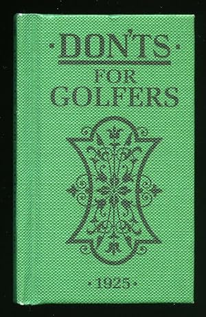 Bild des Verkufers fr Dont's For Golfers zum Verkauf von Little Stour Books PBFA Member