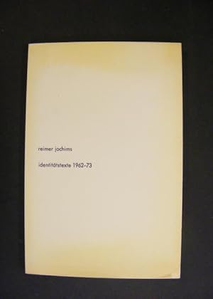 Identitätstexte 1962-73