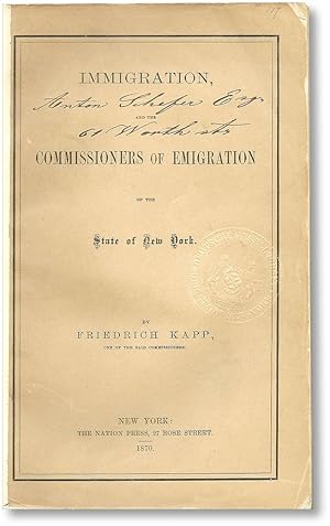 Immigration, and the Commissioners of Emigration of the State of New York