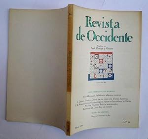 Imagen del vendedor de REVISTA DE OCCIDENTE n 96. Palabras y Algunos Cuentos; Diario De Un Viaje a La Unin Sovitica; Lengua, Ontologa y Lgica En Los Sofistas y Platn; Bajo La Marquesina; Soy Un Cuerpo a la venta por La Social. Galera y Libros