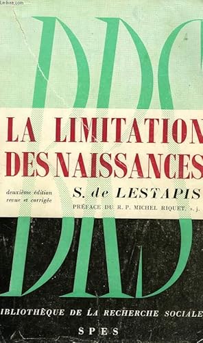 Bild des Verkufers fr LA LIMITATION DES NAISSANCES zum Verkauf von Le-Livre