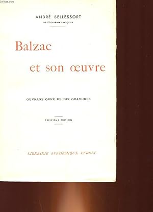 Imagen del vendedor de BALZAC ET SON OEUVRE a la venta por Le-Livre