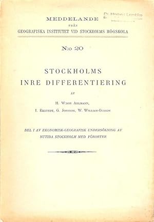 Seller image for Stockholms inre differentiering. for sale by Antiquariat am Flughafen