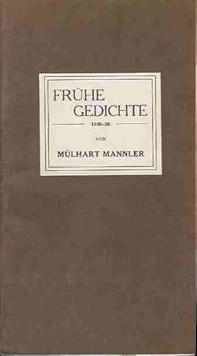 Frühe Gediche. 1920-26.