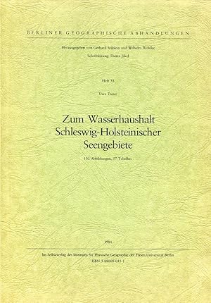 Zum Wasserhaushalt Schleswig-Holsteinischer Seengebiete