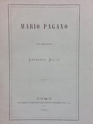 Mario Pagano. Discorso letto nel regio liceo di Aquila degli Abruzzi l'anno 1867.