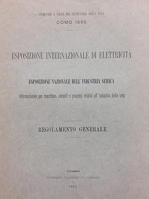 Onoranze a Volta nel centenario della pila. Como 1899. Esposizione internazionale di elettricità....