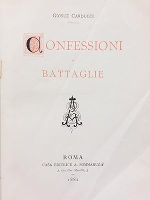 Immagine del venditore per Confessioni e battaglie. venduto da Gabriele Maspero Libri Antichi