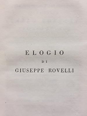 Bild des Verkufers fr Elogio di Giuseppe Rovelli. zum Verkauf von Gabriele Maspero Libri Antichi