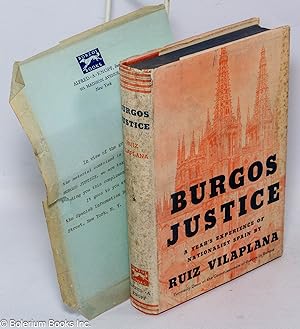 Seller image for Burgos justice; a year's experience of Nationalist Spain, with an foreword by Elliot Paul for sale by Bolerium Books Inc.
