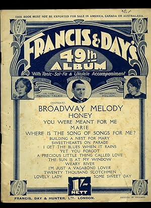 Seller image for Francis and Day's 49th Album [Vintage Piano Sheet Music] for sale by Little Stour Books PBFA Member