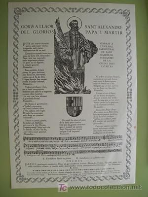 Seller image for GOIGS A LLAOR DEL GLORIOS PAPA I MARTIR for sale by Librera Maestro Gozalbo