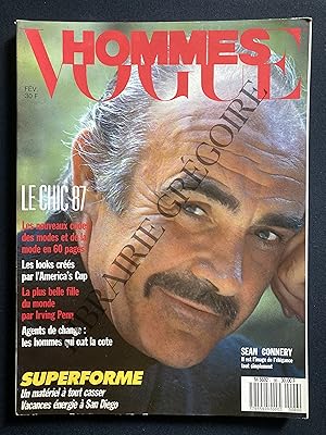 VOGUE HOMMES-N°96-FEVRIER 1987-SEAN CONNERY