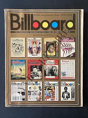 BILLBOARD 100TH ANNIVERSARY ISSUE 1894-1994 SPECIAL COLLECTOR'S EDITION NOVEMBER 1 1994