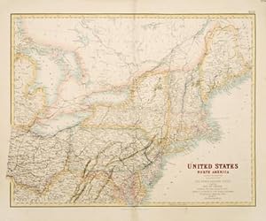 Imagen del vendedor de United States North America, The North Eastern States Comprising Maine, New Hampshire, Vermont, New York, Massachusetts, Rhode Id., Connecticut, New Jersey, Delaware, Pennsylvania, Maryland, Ohio, and part of Virginia & Michigan a la venta por Peter Harrington.  ABA/ ILAB.