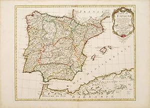 Bild des Verkufers fr Carte l'Espagne Spain. zum Verkauf von Peter Harrington.  ABA/ ILAB.