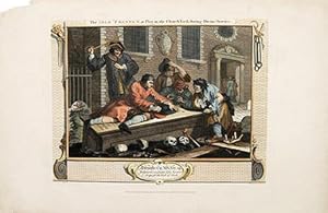 Imagen del vendedor de The Idle'Prentice at Play in the Church Yard, during Divine Service. Plate 3. a la venta por Peter Harrington.  ABA/ ILAB.