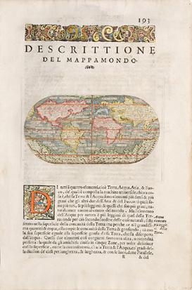 Imagen del vendedor de DESCRITTIONE DEL MAPPA MONDO. a la venta por Peter Harrington.  ABA/ ILAB.