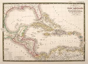 Bild des Verkufers fr Carte des Isles Antilles des Etats Unis de L'Amrique Centrale et de la Mer du Mexique. Central America and the West Indies. zum Verkauf von Peter Harrington.  ABA/ ILAB.