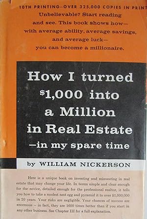 Imagen del vendedor de How I Turned $1,000 Into a Million in Real Estate - in My Spare Time a la venta por Moneyblows Books & Music