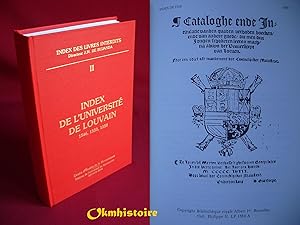 Index des livres interdits. -------------- TOME . 2 , Index de l'Université de Louvain : 1546, 15...