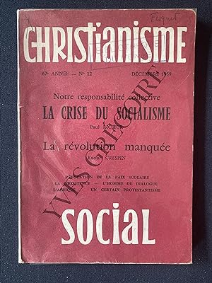 CHRISTIANISME SOCIAl-N°12-DECEMBRE 1959
