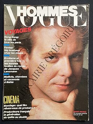 VOGUE HOMMES-N°89-MAI 1986-MICKEY ROURKE