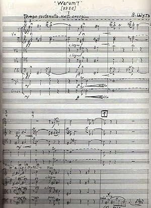 Warum? - for Chamber Orchestra of 15 Players [FULL SCORE]