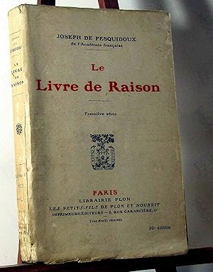Image du vendeur pour LE LIVRE DE RAISON - PREMIERE SERIE mis en vente par Livres 113