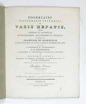 Dissertatio inauguralis anatomica de vasis hepatis [.].