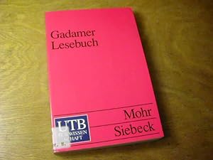 Bild des Verkufers fr Gadamer-Lesebuch zum Verkauf von Antiquariat Fuchseck