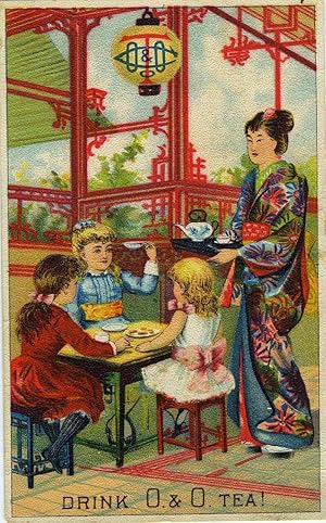 Imagen del vendedor de Oriental and Occidental Tea Co., New York, advertising trade card a la venta por Antipodean Books, Maps & Prints, ABAA