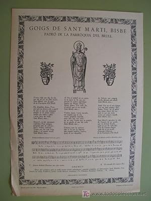 GOIGS DE SANT MARTÍ Bisbe, Patró de la Parròquia d'El Brull
