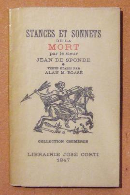 Image du vendeur pour Stances Et Sonnets De La Mort mis en vente par Domifasol