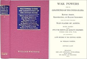 Seller image for War Powers under the Constitution of the United States. Military. for sale by The Lawbook Exchange, Ltd., ABAA  ILAB