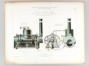 Seller image for Travaux Hydrauliques Maritimes. Construction du Bassin Napolon  Marseille. Chromolithographie : Planche XII : Exploitation des Blocs Naturels. Treuil  Vapeur mettant en mouvement la Grue  Equilibre constant. for sale by Librairie du Cardinal