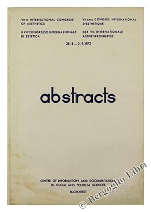 Seller image for ABSTRACTS. VII th International Congress of Aesthetics - VII Congresso Internazionale di Estetica.: for sale by Bergoglio Libri d'Epoca