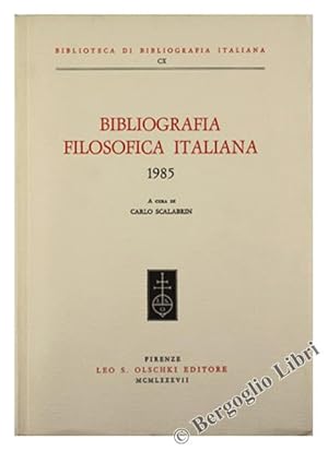 Imagen del vendedor de BIBLIOGRAFIA FILOSOFICA ITALIANA - 1985.: a la venta por Bergoglio Libri d'Epoca