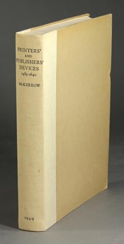 Seller image for Printers' and publishers' devices in England and Scotland 1485-1640 for sale by Rulon-Miller Books (ABAA / ILAB)