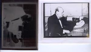 Immagine del venditore per Portrait of Winston S. Churchill Reading a Letter. [Negative & Photographic Print of an Earlier Photographic Image]. venduto da Peter Keisogloff Rare Books, Inc.