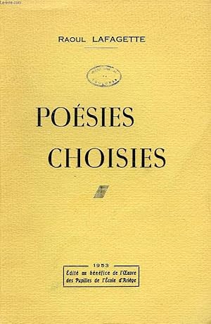 Seller image for POESIES CHOISIES for sale by Le-Livre