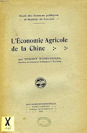 Immagine del venditore per L'ECONOMIE AGRICOLE DE LA CHINE venduto da Le-Livre