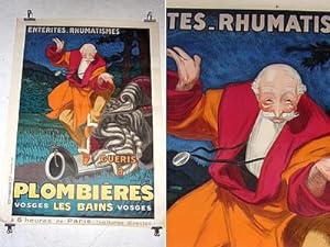 Affiche - Entérites - Rumatismes guéris à Plombières les Bains, Vosges, à 6 heures de Paris (voit...