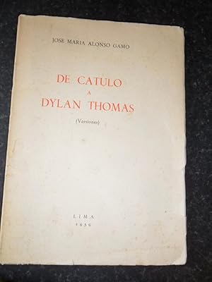 Imagen del vendedor de De Catulo a Dylan Thomas a la venta por Clement Burston Books