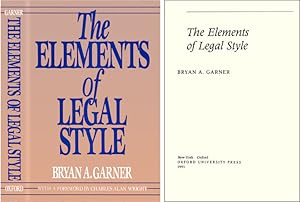 Bild des Verkufers fr The Elements of Legal Style zum Verkauf von The Lawbook Exchange, Ltd., ABAA  ILAB