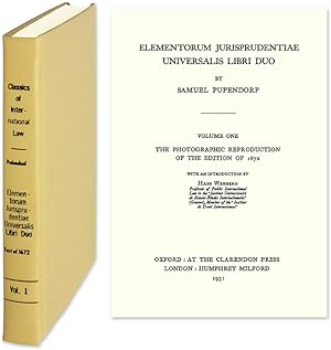 Bild des Verkufers fr Elementorum Jurisprudentiae Universalis Libri Duo. Volume One. The. zum Verkauf von The Lawbook Exchange, Ltd., ABAA  ILAB