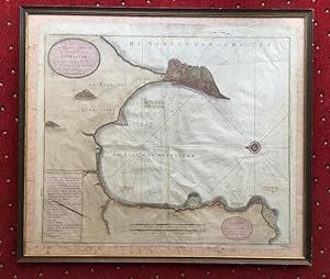 Image du vendeur pour Nieuwe en seer nette Caart van de Baay en Stadt GIBRALTAR. Geteckent door den Wel Ed. Hr. H. Leynslager Cap. in't Edel Moogende Collegie ter Admiraliteyt alhier. -- Niederlndische Seekarte der Bucht von Gibraltar - westorientiert - mit Windrose, nautischen Linien, Sandbnken mit Tiefenangaben. 2 Kartuschen sowie Legende A-L und Meilenzeiger deutsch und franzsisch. Gibraltar, die Kstenlinie sowie einige markante Punkte mehrfarbig koloriert. mis en vente par Antiquariat an der Stiftskirche