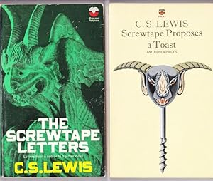 Imagen del vendedor de Screwtape: "The Screwtape Letters" (Letters from a Senior to a Junior Devil) with "Screwtape Proposes a Toast and Other Pieces" -two (2) paperbacks featuring "Screwtape" a la venta por Nessa Books